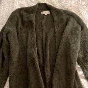 Hunter green soft cardigan